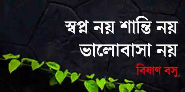 স্বপ্ন নয় শান্তি নয় ভালোবাসা নয়